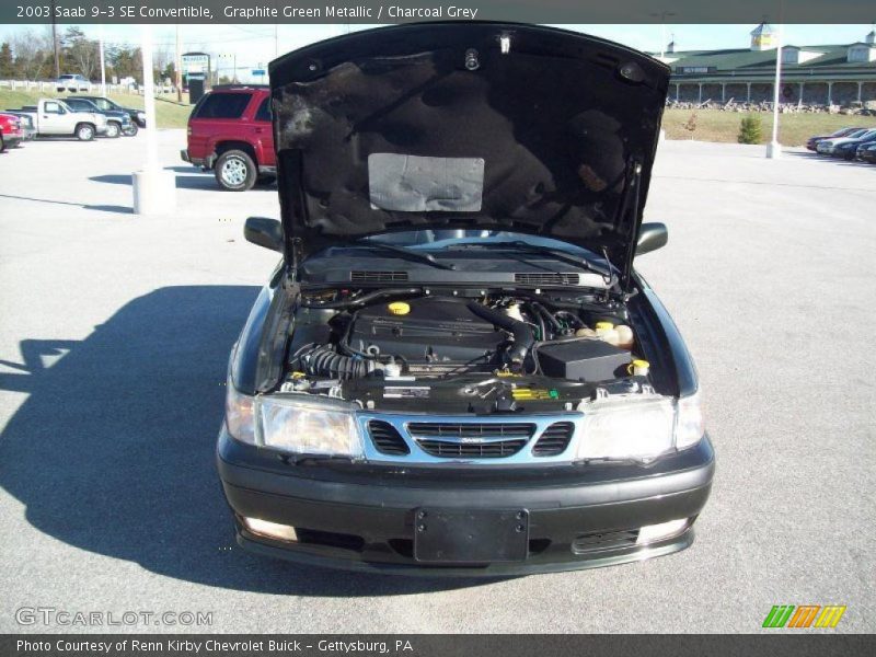 Graphite Green Metallic / Charcoal Grey 2003 Saab 9-3 SE Convertible