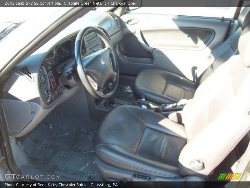 Graphite Green Metallic / Charcoal Grey 2003 Saab 9-3 SE Convertible