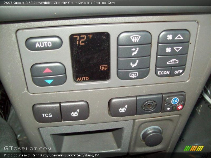 Graphite Green Metallic / Charcoal Grey 2003 Saab 9-3 SE Convertible