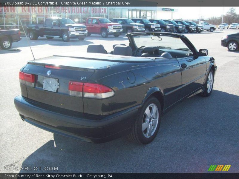Graphite Green Metallic / Charcoal Grey 2003 Saab 9-3 SE Convertible