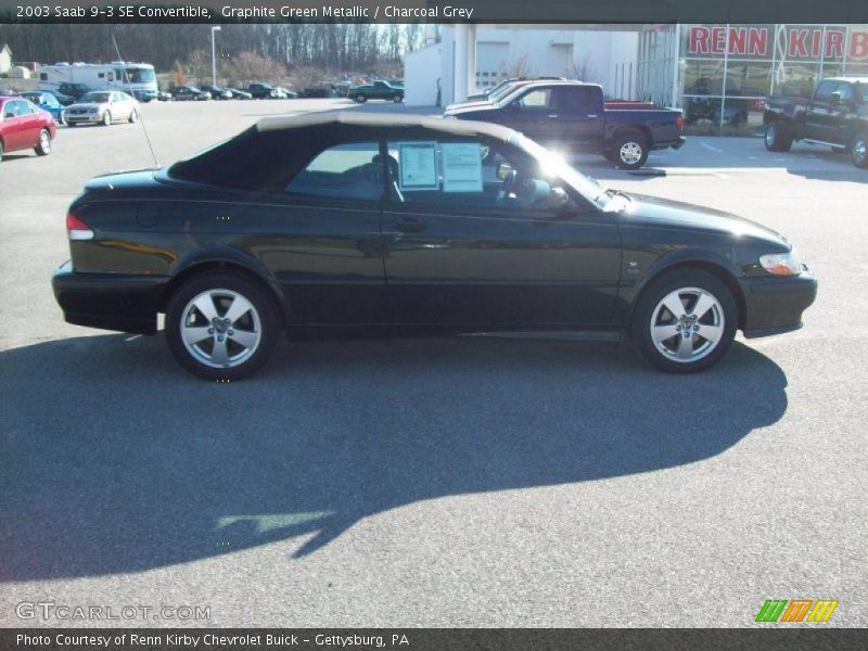 Graphite Green Metallic / Charcoal Grey 2003 Saab 9-3 SE Convertible