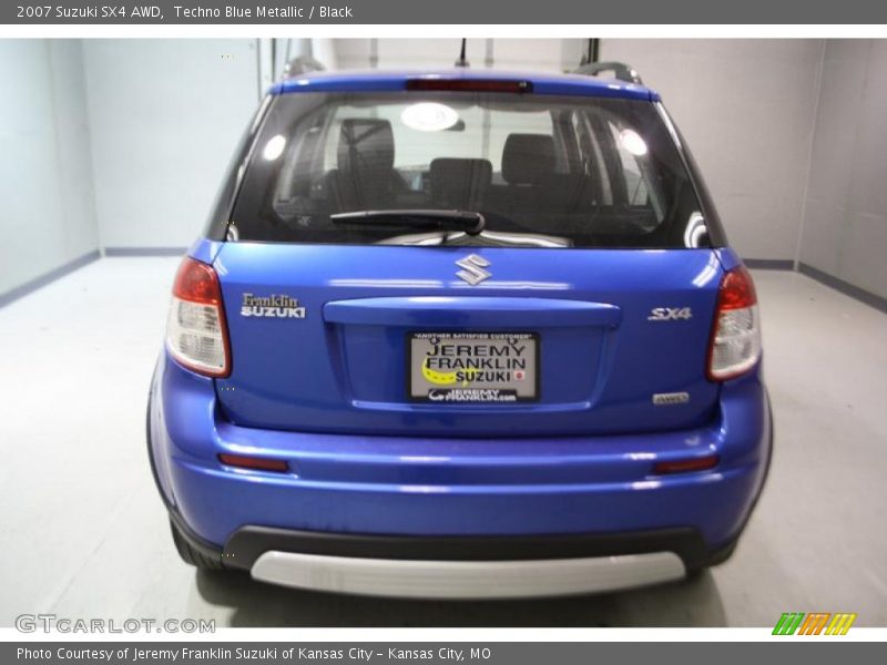 Techno Blue Metallic / Black 2007 Suzuki SX4 AWD