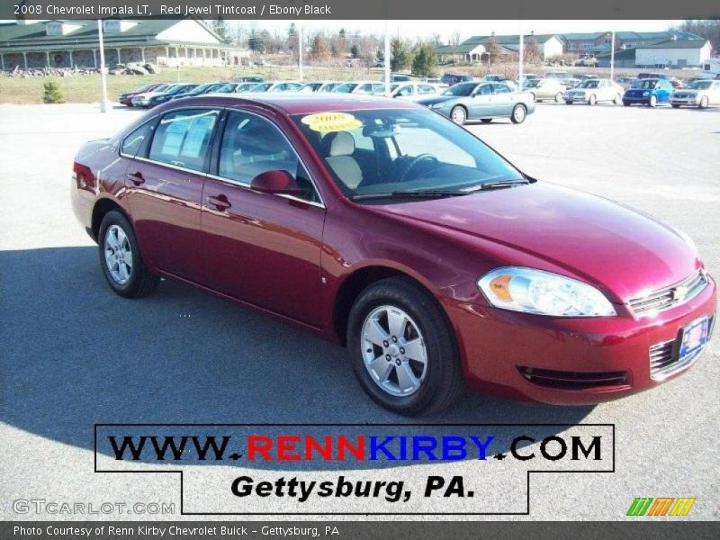 Red Jewel Tintcoat / Ebony Black 2008 Chevrolet Impala LT