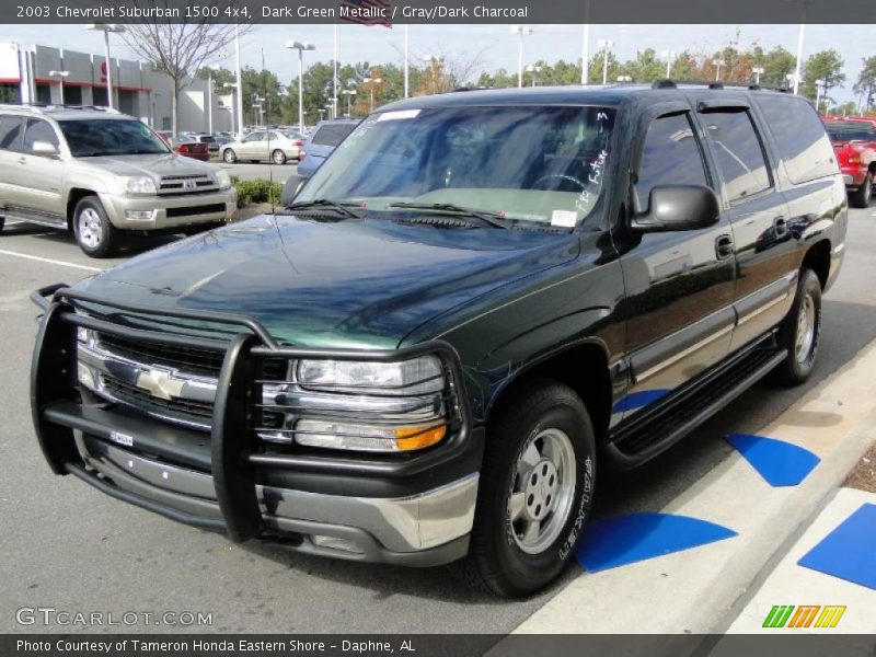 Dark Green Metallic / Gray/Dark Charcoal 2003 Chevrolet Suburban 1500 4x4