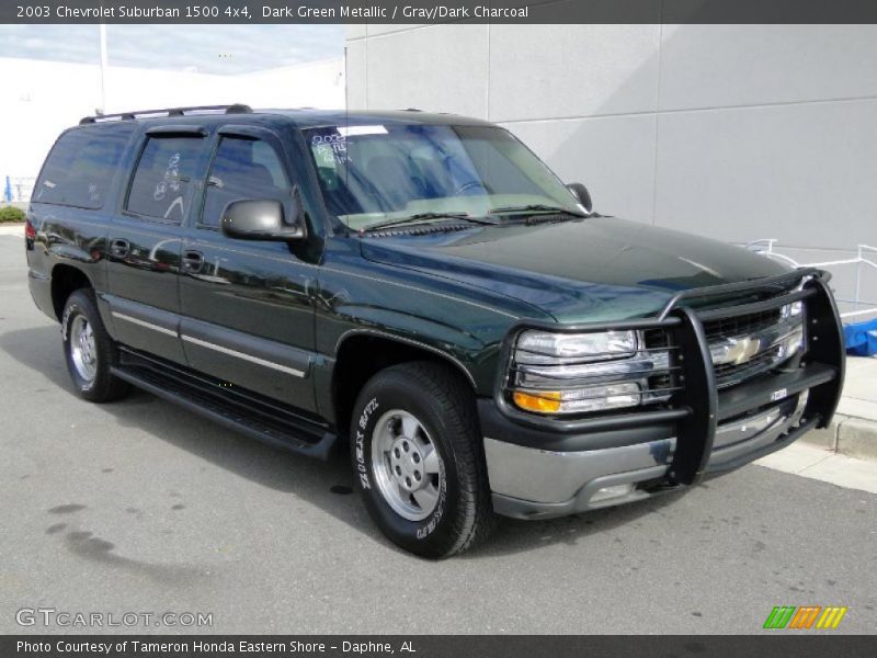 Dark Green Metallic / Gray/Dark Charcoal 2003 Chevrolet Suburban 1500 4x4