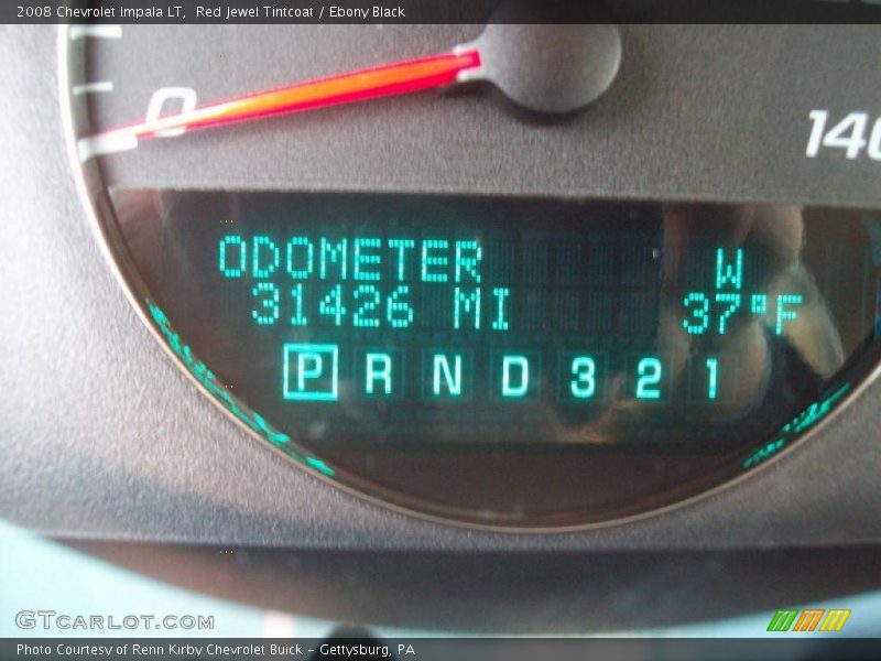 Red Jewel Tintcoat / Ebony Black 2008 Chevrolet Impala LT