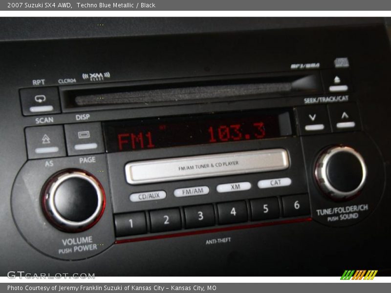 Techno Blue Metallic / Black 2007 Suzuki SX4 AWD