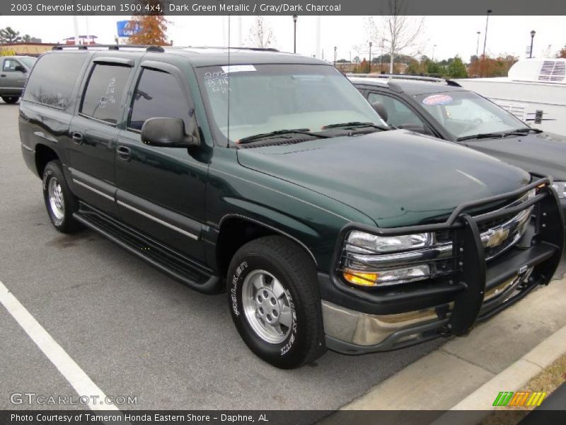 Dark Green Metallic / Gray/Dark Charcoal 2003 Chevrolet Suburban 1500 4x4