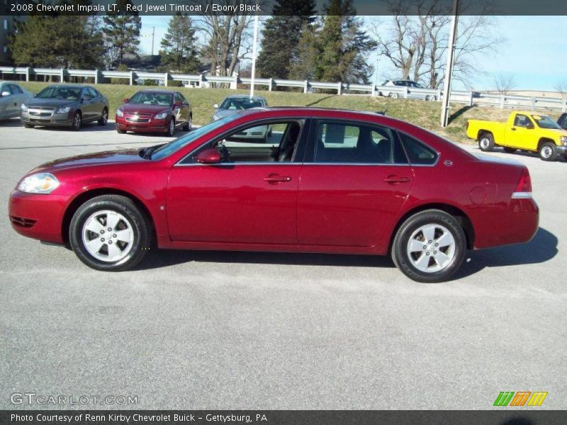 Red Jewel Tintcoat / Ebony Black 2008 Chevrolet Impala LT