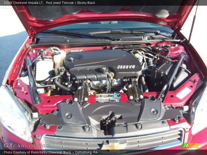 Red Jewel Tintcoat / Ebony Black 2008 Chevrolet Impala LT