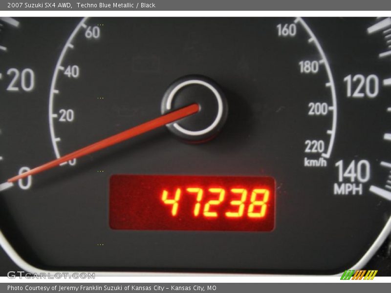 Techno Blue Metallic / Black 2007 Suzuki SX4 AWD