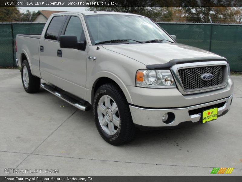Smokestone Metallic / Black 2006 Ford F150 Lariat SuperCrew