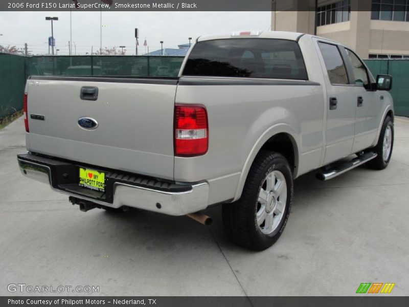 Smokestone Metallic / Black 2006 Ford F150 Lariat SuperCrew