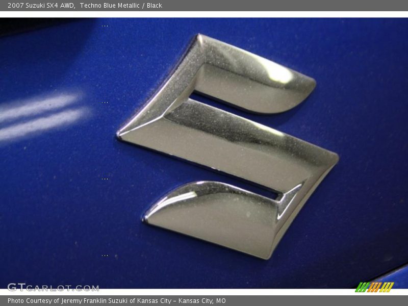 Techno Blue Metallic / Black 2007 Suzuki SX4 AWD