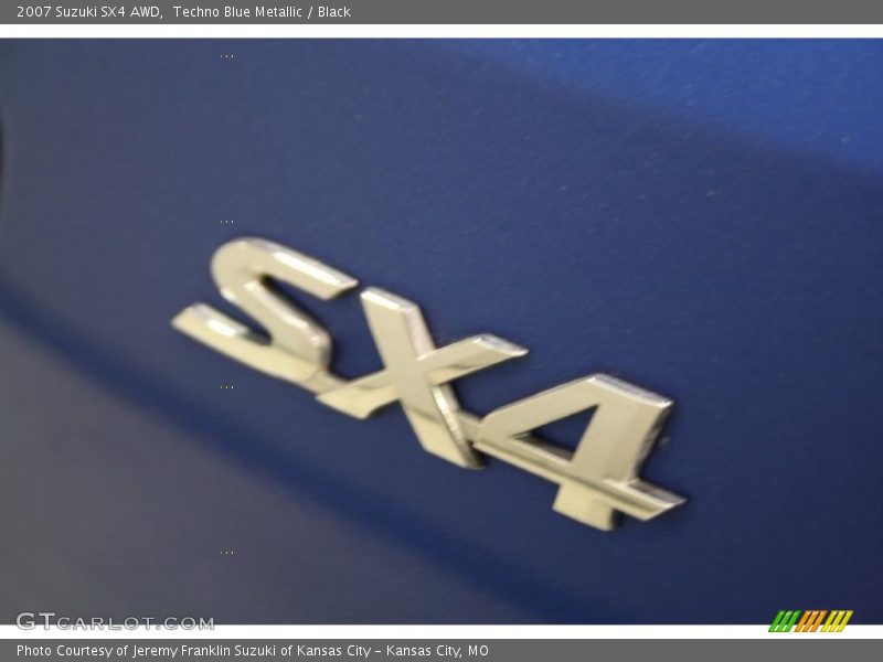 Techno Blue Metallic / Black 2007 Suzuki SX4 AWD