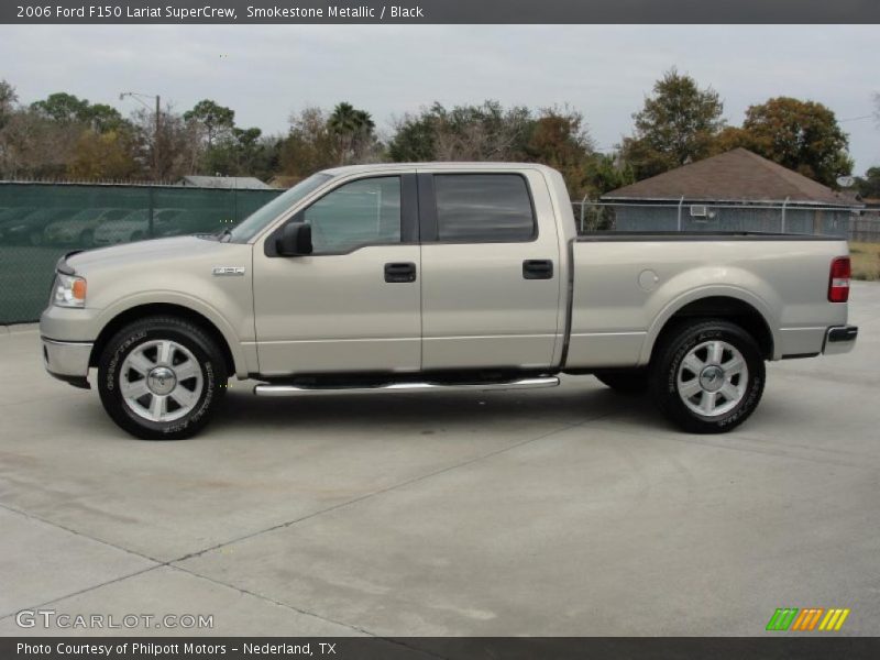 Smokestone Metallic / Black 2006 Ford F150 Lariat SuperCrew