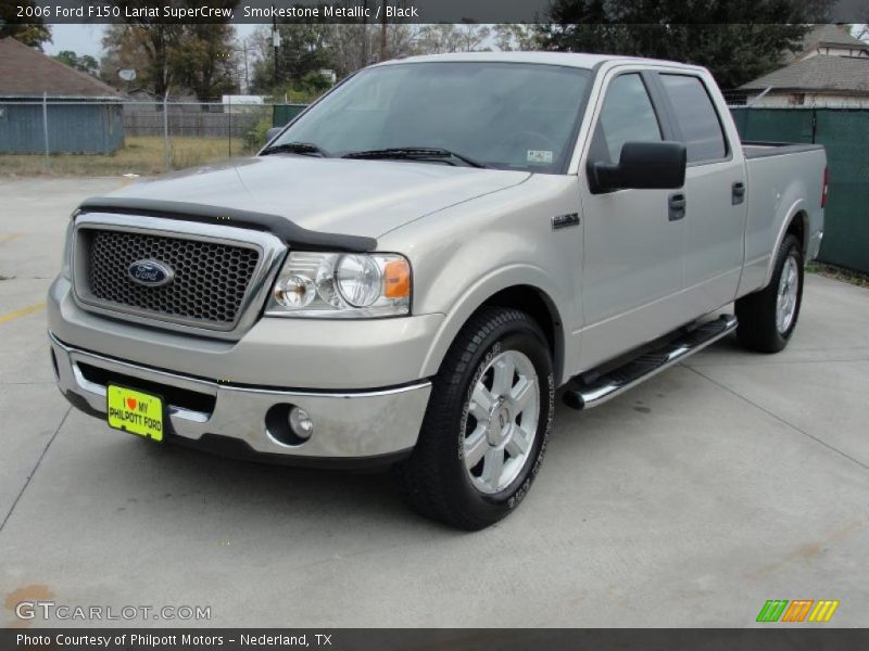 Smokestone Metallic / Black 2006 Ford F150 Lariat SuperCrew