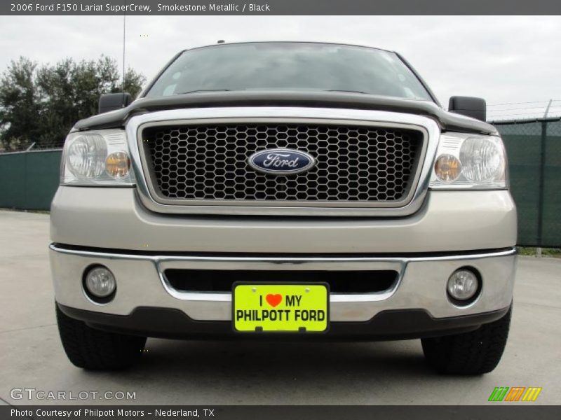 Smokestone Metallic / Black 2006 Ford F150 Lariat SuperCrew