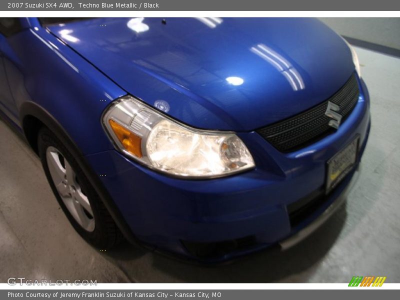 Techno Blue Metallic / Black 2007 Suzuki SX4 AWD