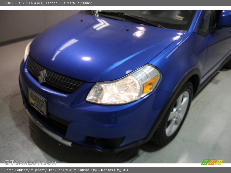 Techno Blue Metallic / Black 2007 Suzuki SX4 AWD