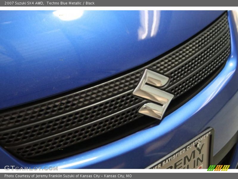 Techno Blue Metallic / Black 2007 Suzuki SX4 AWD