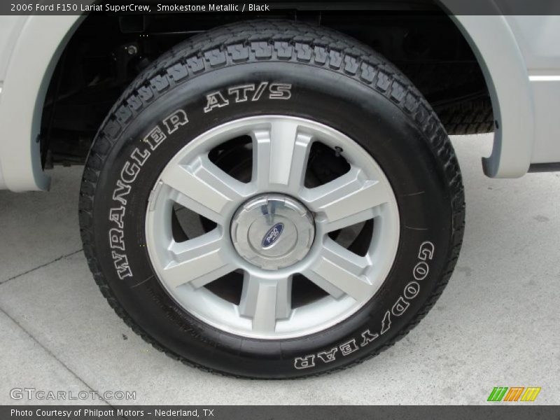 Smokestone Metallic / Black 2006 Ford F150 Lariat SuperCrew