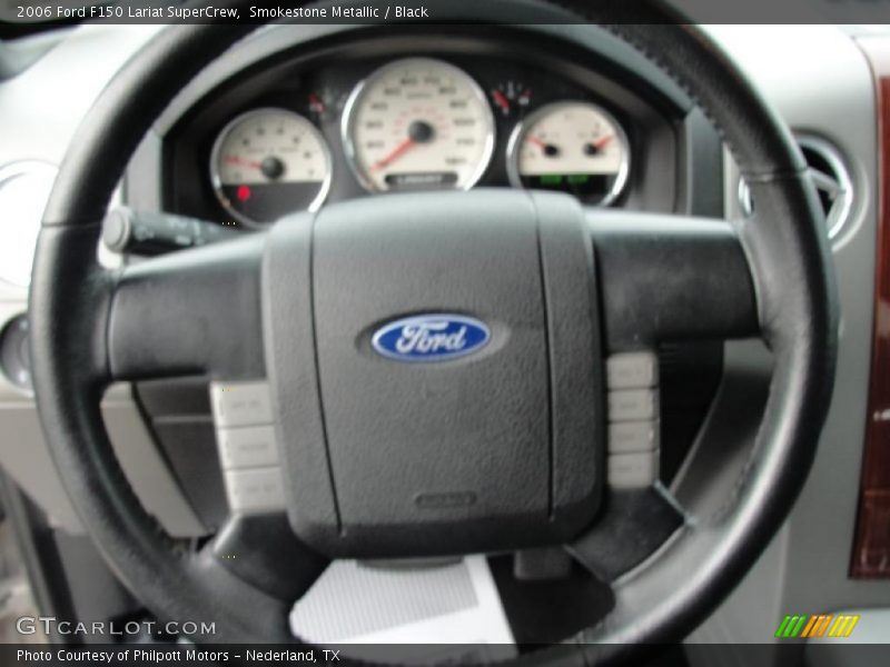 Smokestone Metallic / Black 2006 Ford F150 Lariat SuperCrew