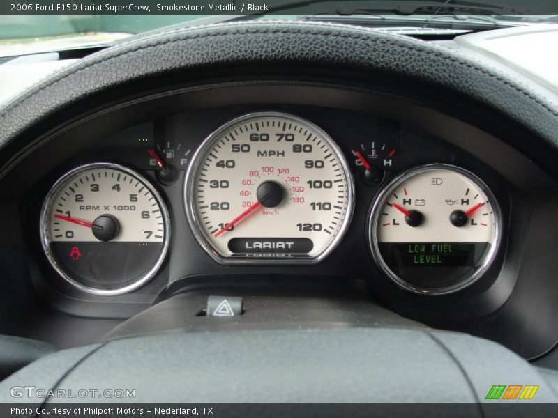 Smokestone Metallic / Black 2006 Ford F150 Lariat SuperCrew
