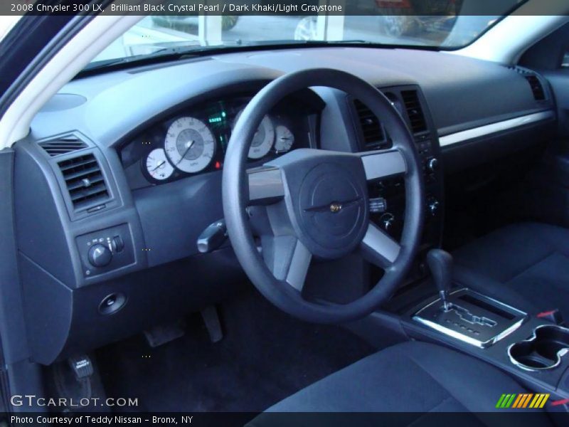 Brilliant Black Crystal Pearl / Dark Khaki/Light Graystone 2008 Chrysler 300 LX