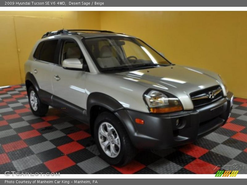 Desert Sage / Beige 2009 Hyundai Tucson SE V6 4WD