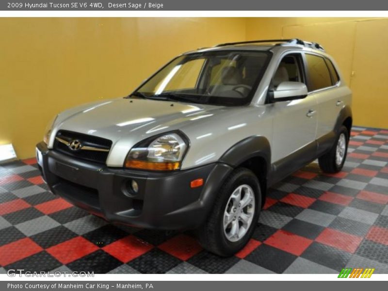 Desert Sage / Beige 2009 Hyundai Tucson SE V6 4WD