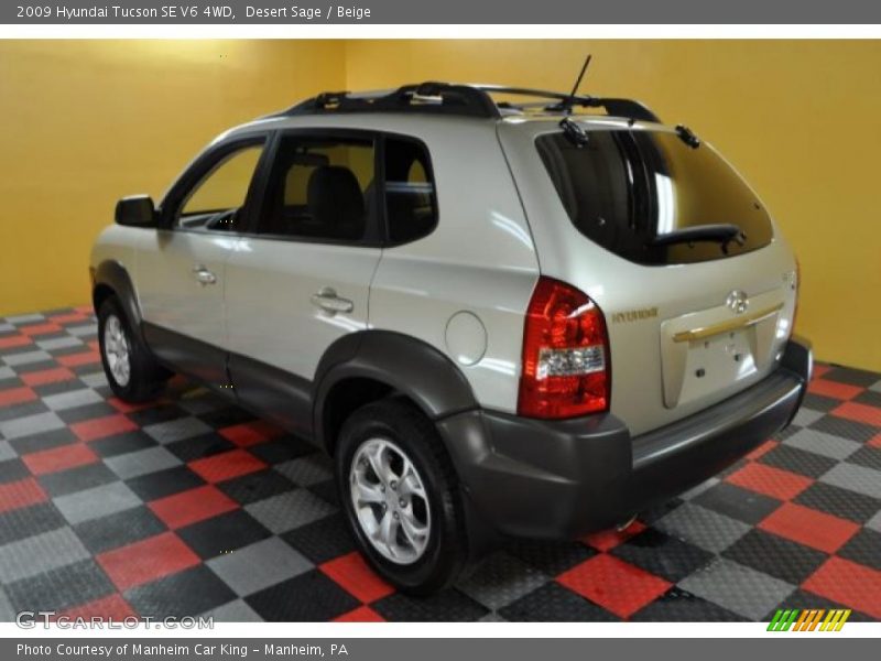 Desert Sage / Beige 2009 Hyundai Tucson SE V6 4WD