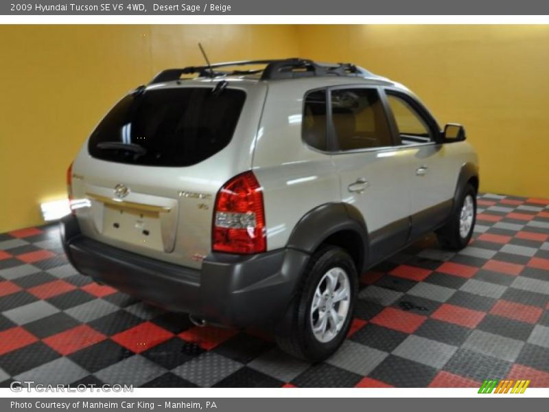 Desert Sage / Beige 2009 Hyundai Tucson SE V6 4WD