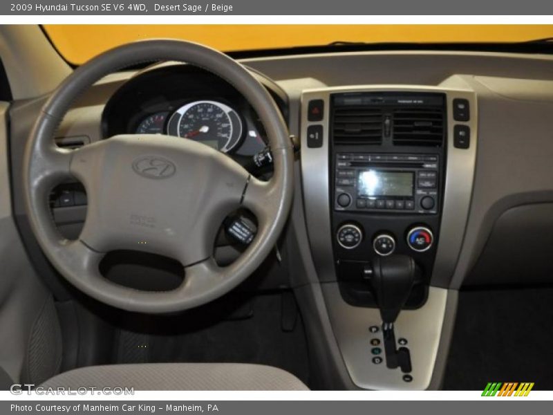 Desert Sage / Beige 2009 Hyundai Tucson SE V6 4WD