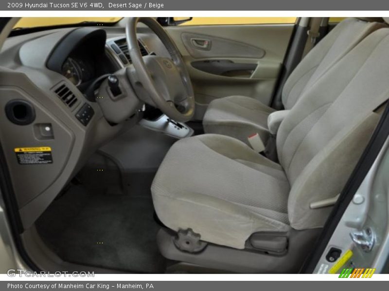 Desert Sage / Beige 2009 Hyundai Tucson SE V6 4WD