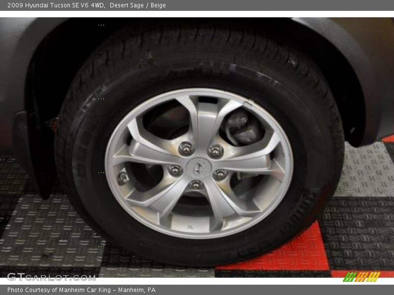 Desert Sage / Beige 2009 Hyundai Tucson SE V6 4WD
