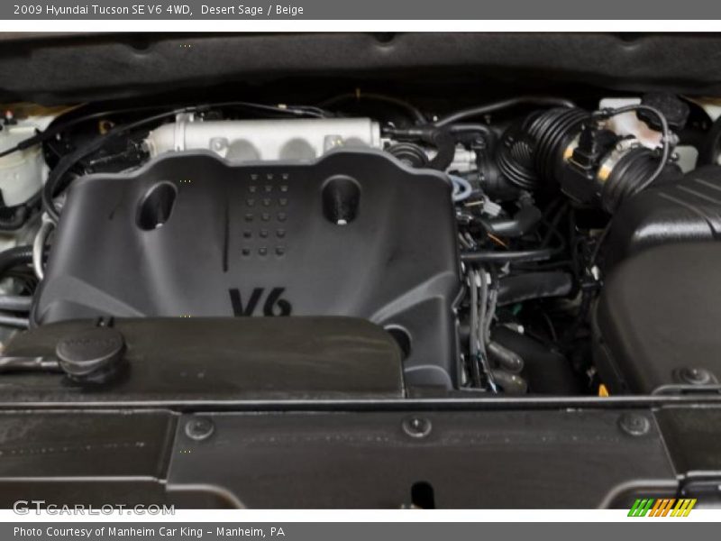 Desert Sage / Beige 2009 Hyundai Tucson SE V6 4WD