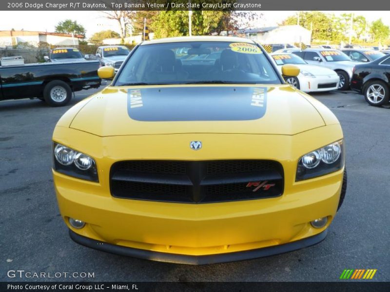 Top Banana Yellow / Dark Slate Gray/Light Graystone 2006 Dodge Charger R/T Daytona