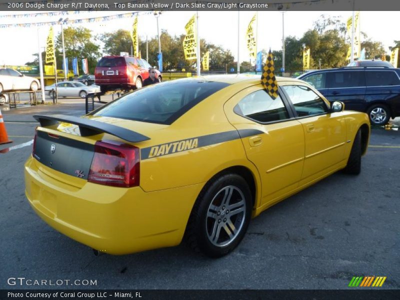 Top Banana Yellow / Dark Slate Gray/Light Graystone 2006 Dodge Charger R/T Daytona