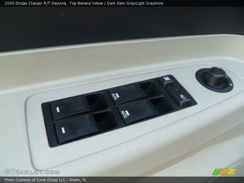Top Banana Yellow / Dark Slate Gray/Light Graystone 2006 Dodge Charger R/T Daytona