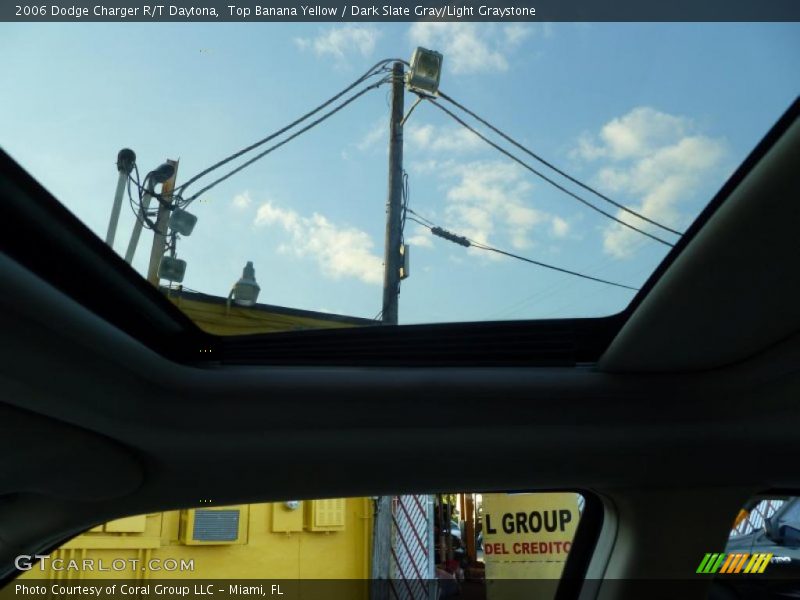 Top Banana Yellow / Dark Slate Gray/Light Graystone 2006 Dodge Charger R/T Daytona