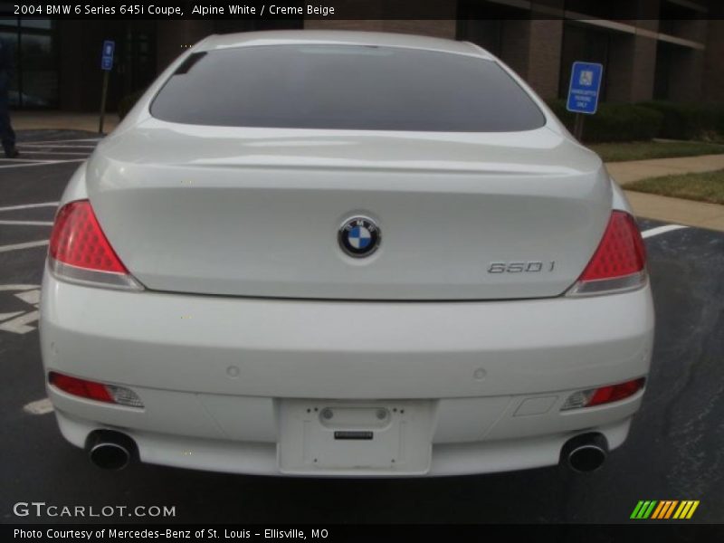 Alpine White / Creme Beige 2004 BMW 6 Series 645i Coupe