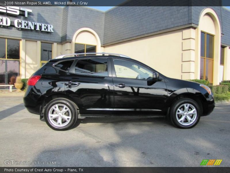Wicked Black / Gray 2008 Nissan Rogue SL AWD
