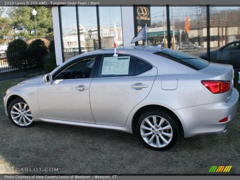 Tungsten Silver Pearl / Black 2010 Lexus IS 250 AWD