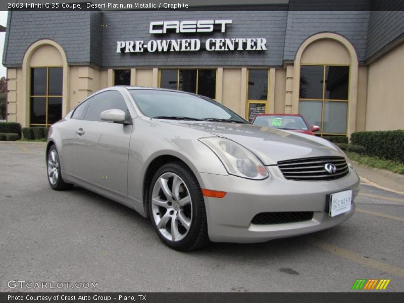 Desert Platinum Metallic / Graphite 2003 Infiniti G 35 Coupe