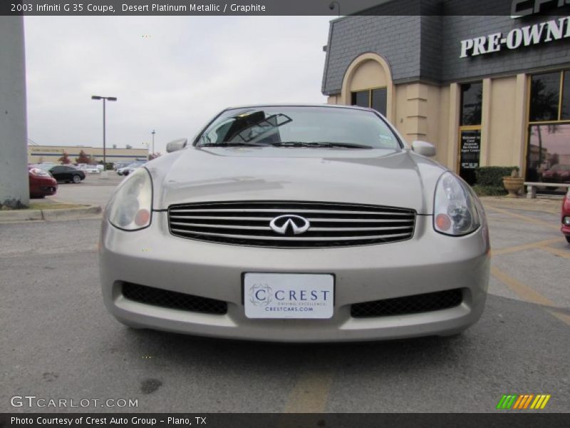 Desert Platinum Metallic / Graphite 2003 Infiniti G 35 Coupe