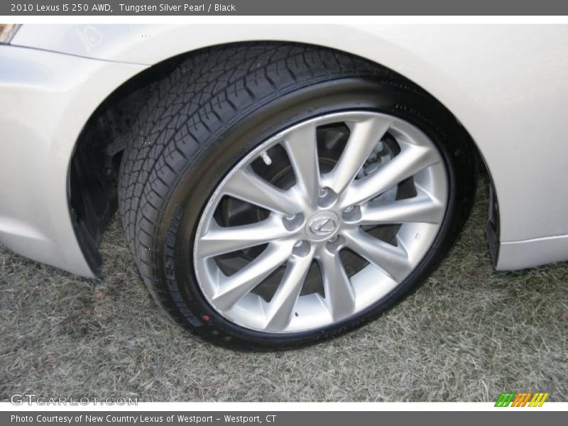 Tungsten Silver Pearl / Black 2010 Lexus IS 250 AWD