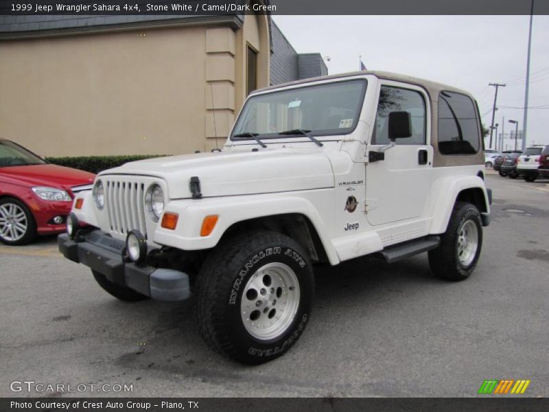Stone White / Camel/Dark Green 1999 Jeep Wrangler Sahara 4x4