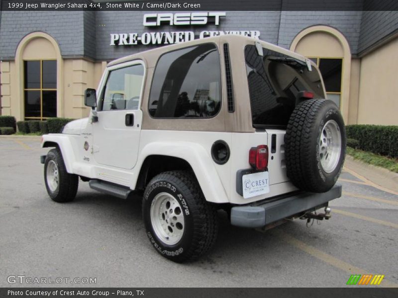 Stone White / Camel/Dark Green 1999 Jeep Wrangler Sahara 4x4