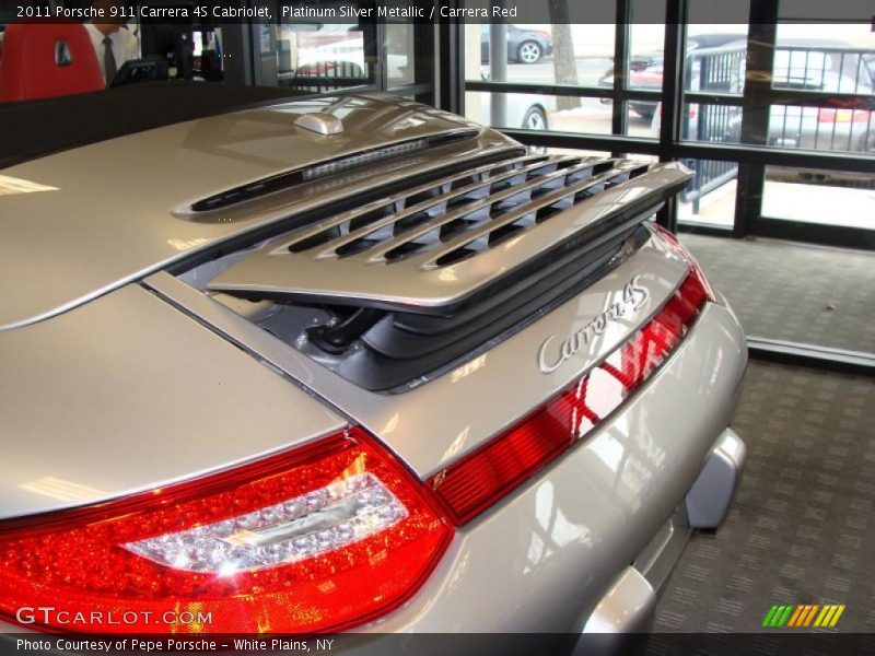 Platinum Silver Metallic / Carrera Red 2011 Porsche 911 Carrera 4S Cabriolet